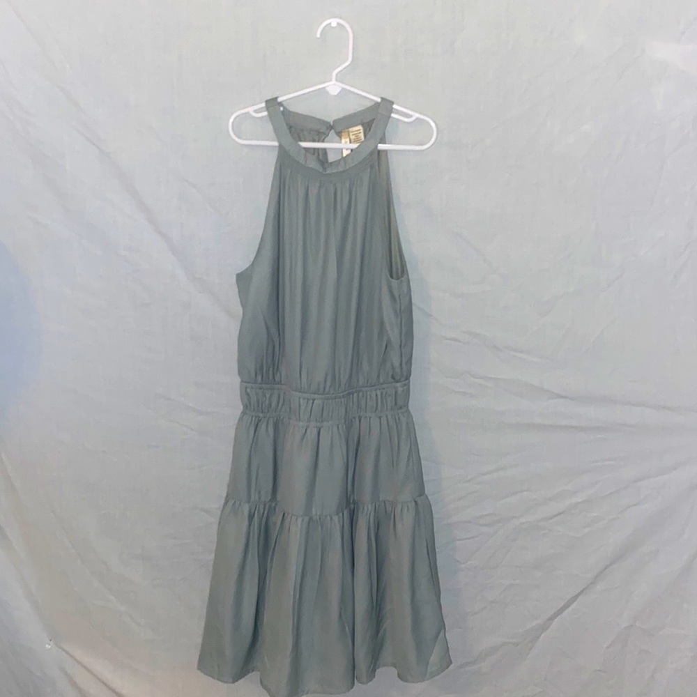 Light Blue Dress - High neck